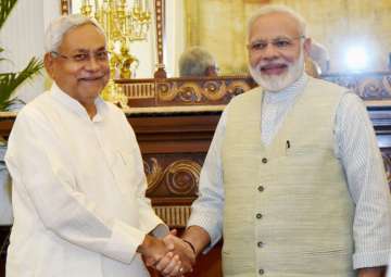 Nitish Kumar calls on the Prime Minister Narendra Modi in New Delhi on Friday