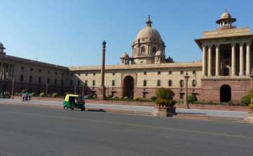 Darkness in North Block after fire,