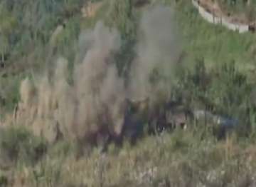 Grab from video released by Indian Army of assault on Pak military posts