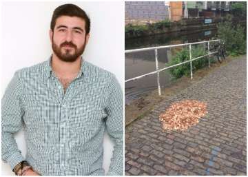 man leaves 15000 coins on road