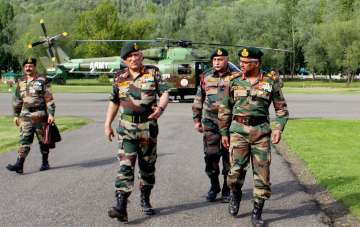 Army chief General Bipin Rawat in Kashmir