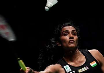 File pic - PV Sindhu plays a shot during Sudirman Cup