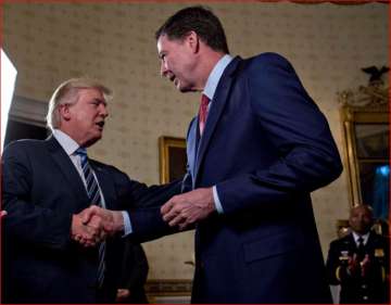 Donald Trump with James Comey