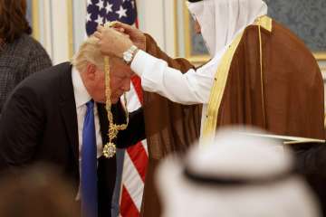 Donald Trump receives highest civilian honour in Saudi Arabia,