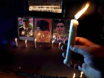 People lit up candle to pay tribute to Lt Ummer Fayaz