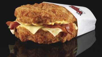 KFC chicken sandwich into space