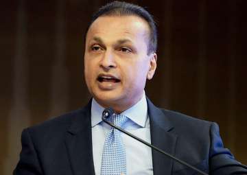 RCom Chairman Anil Ambani addressing a press conference in Mumbai