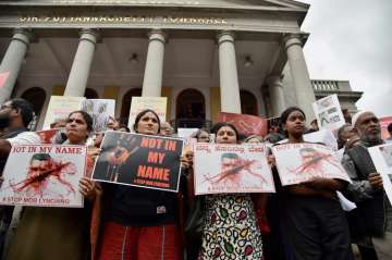 Protest against mob killings in Bengaluru