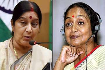 Sushma targets Meira Kumar using video of her Speaker days, Congress hits back