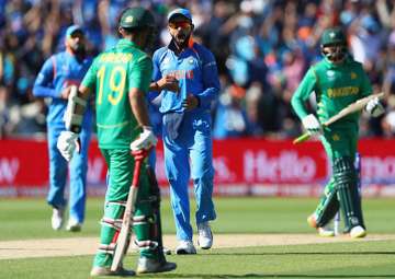 Virat Kohli on action during the match against Pakistan.