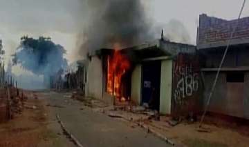 Man thrashed, house set on fire by mob on suspicion of cow slaughter 