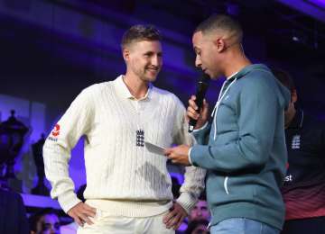 Joe Root, England Test captain talks with TV presenter