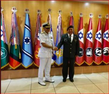 Admiral Sunil Lanba  with  Lt Gen Gadi Eisenkot