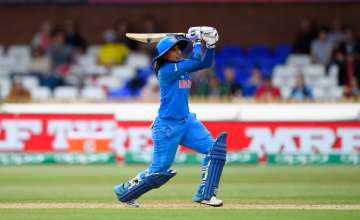 Mithali Raj hits out during the ICC Women's World Cup 2017 match