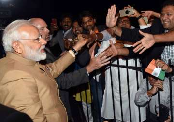 PM Modi given warm welcome by Indians in Washington DC 