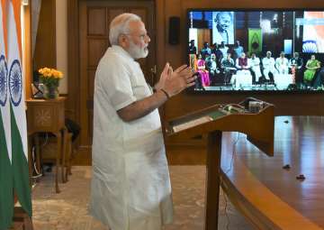 PM Modi addressing the 5th International Convention of SPIC MACAY