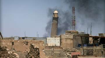  ISIS blows up historic mosque in Mosul where Baghdadi became 'caliph'