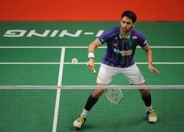 Parupalli Kashyap of India in action
