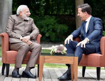 PM Modi meeting with Netherlands PM Mark Rutte at The Hague