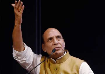 Rajnath Singh speaks at an event in Mumbai 