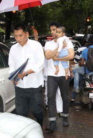 Tusshar Kapoor and son Laksshya 