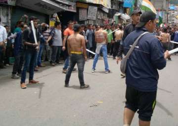 File pic - GJM Yuva Morcha activists protest against govt in Darjeeling