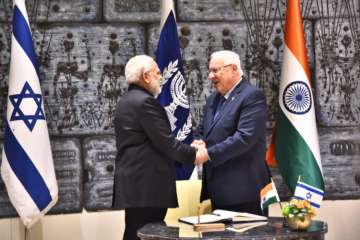 ‘I’ for ‘I’: India for Israel, says PM Modi as he meets Israeli President Reuven
