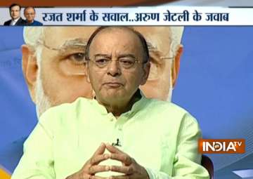 GST launch: Finance Minister Arun Jaitley live on India TV 