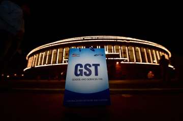 PM Narendra Modi and President Pranab Mukherjee launched the GST in Parliament 