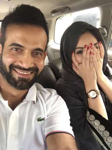 Irfan Pathan with wife