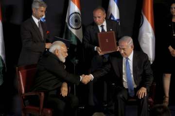 India, Israel ink 7 agreements on PM Narendra Modi's visit