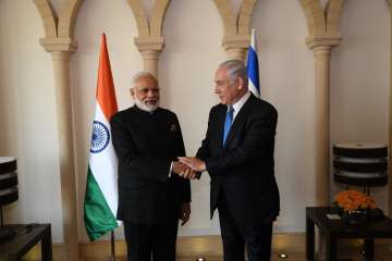 PM Narendra Modi met Israeli PM Benjamin Netanyahu to hold talks