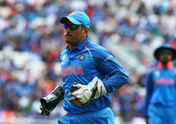 MS Dhoni of India during the ICC Champions Trophy match