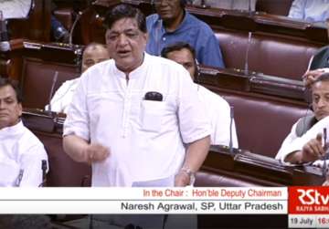 Uproar in Rajya Sabha over SP leader Naresh Agarwal's remarks on Hindu gods
