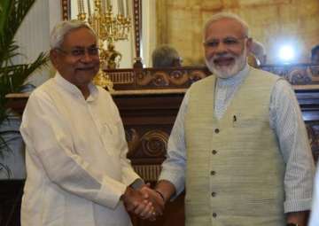 File pic - Nitish Kumar thanks PM Narendra Modi for support