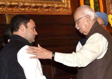 File pic - Rahul, LK Advani talk in Lok Sabha as BJP-Congress spar over issues