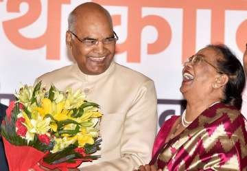 President-elect Ram Nath Kovind along with his wife Savita 