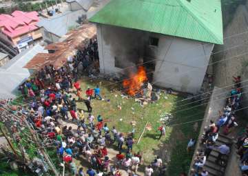 Irate Mob ransack the Police station at Kotkhai near Shimla