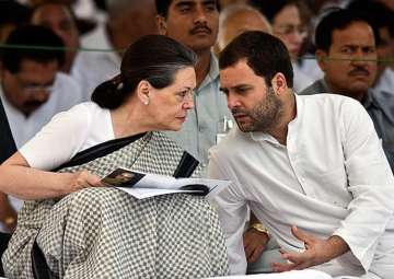 File pic of Sonia Gandhi and Rahul Gandhi 