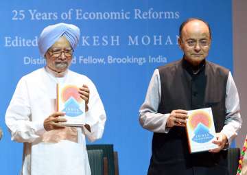 Singh, Jaitley release book 'India Transformed: 25 Years of Economic Reforms'