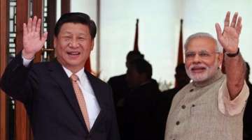 Chinese president Xi Jinping with Prime Minister Narendra Modi 