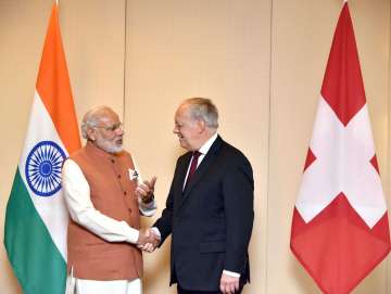 Swiss President Johann Schneider with PM Modi