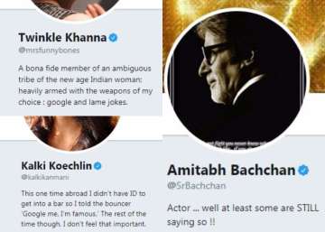 indian celebrities twitter bios