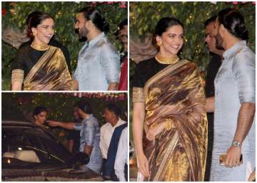 Ranveer Singh and Deepika Padukone at Mukesh Ambani's bash