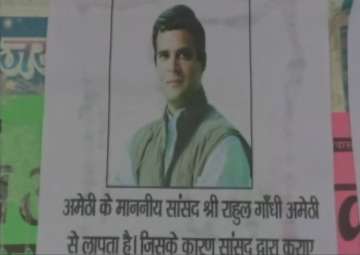 'Rahul Gandhi missing' posters come up in Amethi