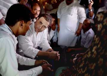 Rahul Gandhi during his visit to Gorakhpur on Saturday