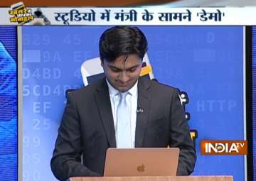Saket Modi speaks at India TV's special show on mobile hacking