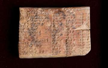 mathematical clay tablet, india tv, babylonians