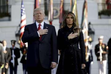 US President Donald Trump and his wife Melania Trump