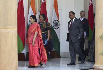 Sushma Swaraj in New York to attend UNGA
